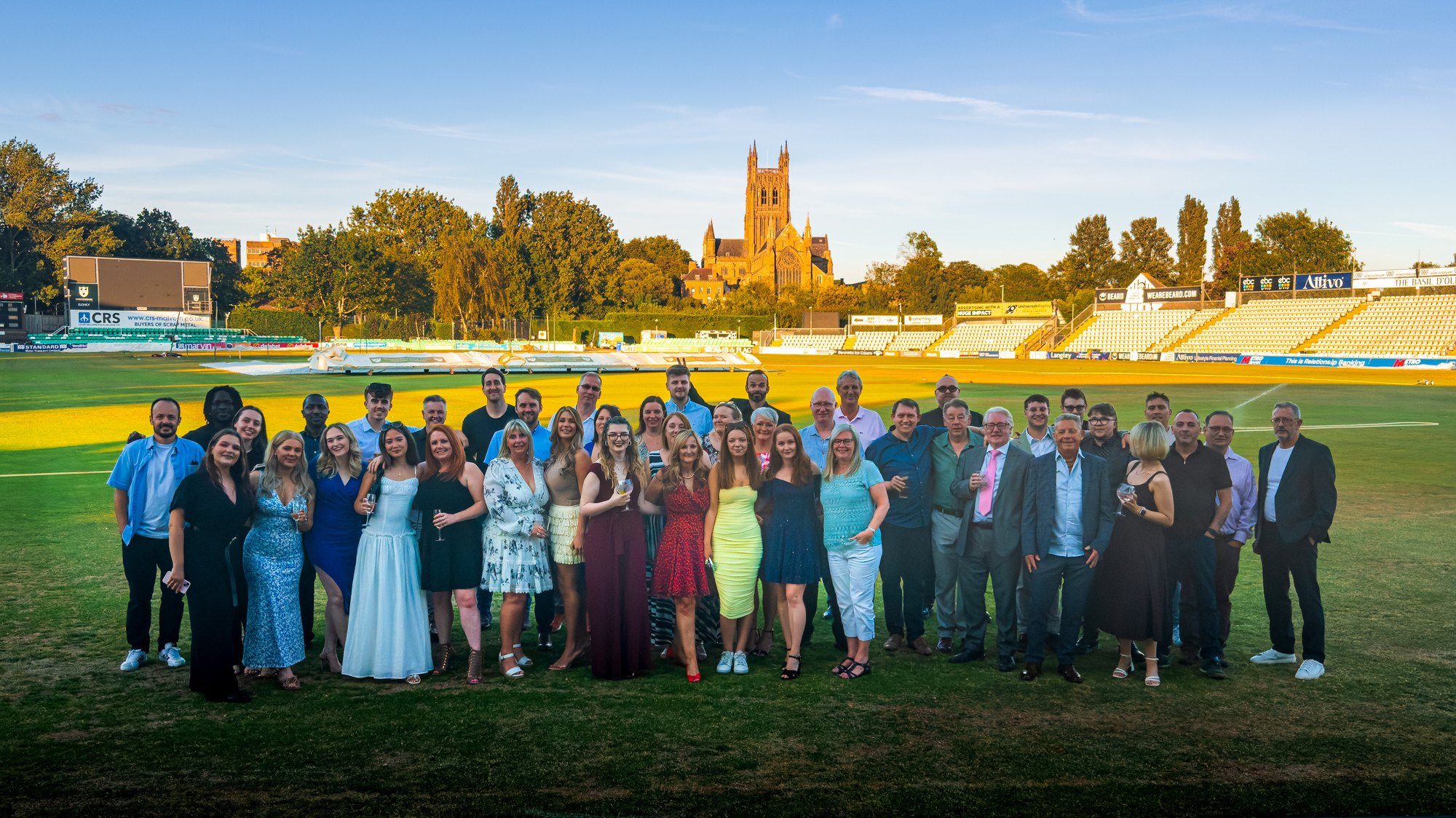 GLP Training: Summer Conference & Party 2025 - a gathering of all colleagues on a cricket green in formal wear